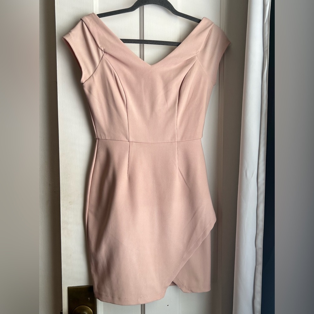 Speechless Blush Asymmetrical Dress
